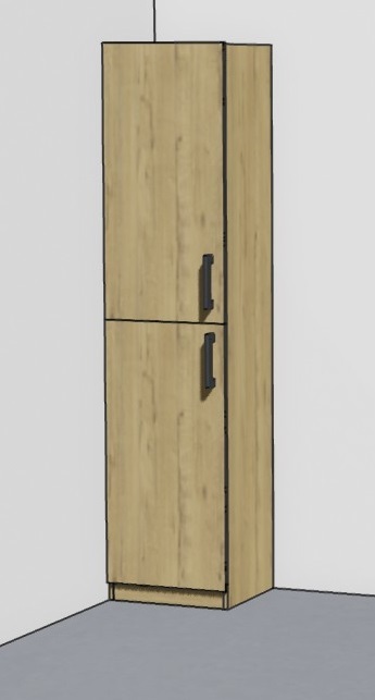 Шкаф с двумя распашными фасадами